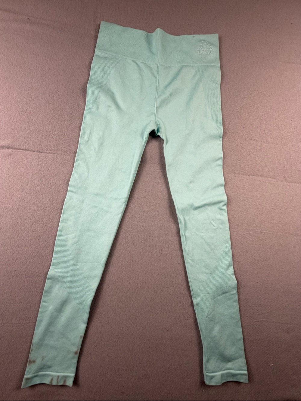 Kappa x Primark Light Blue Ankle Leggings High Rise Women's Size XS